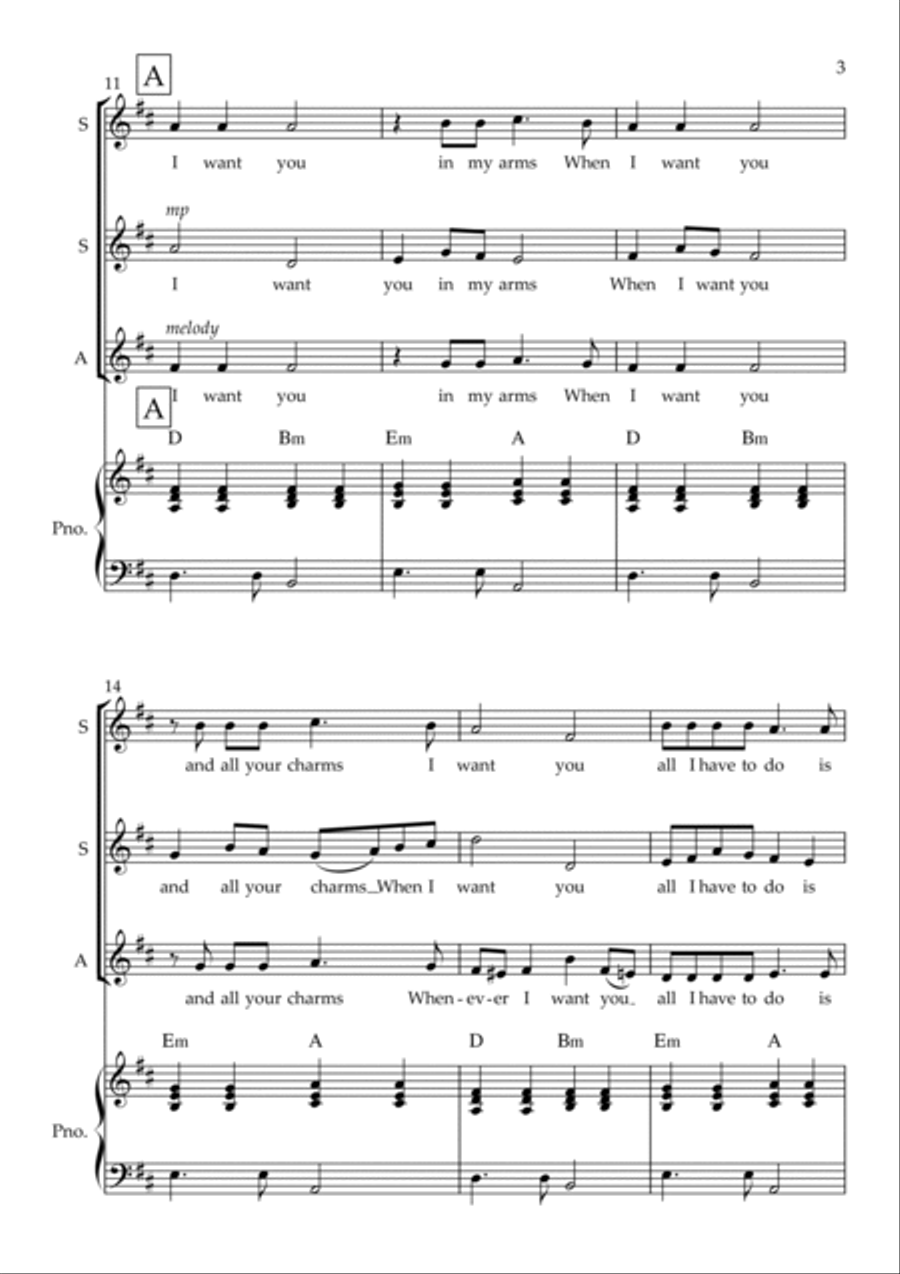 All I Have To Do Is Dream SSA scores gallery preview page 3