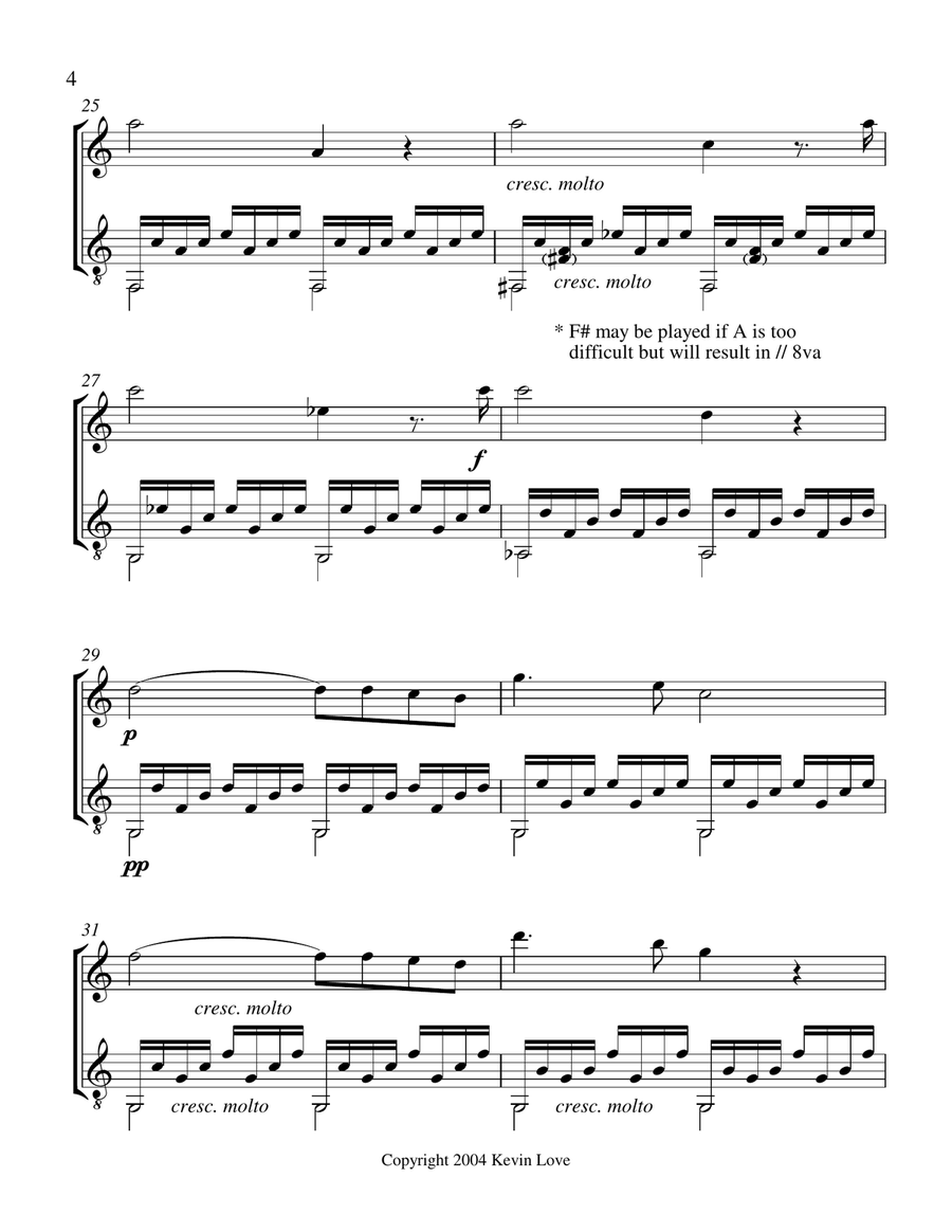 Ave Maria (Violin and Guitar) - Score and Parts String Duet scores gallery preview page 4