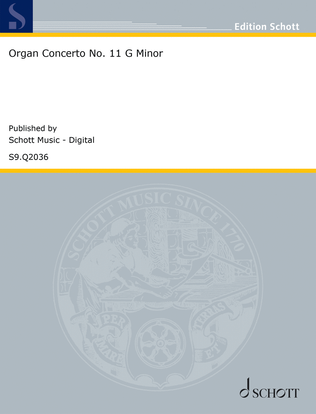 Book cover for Organ Concerto No. 11 G Minor