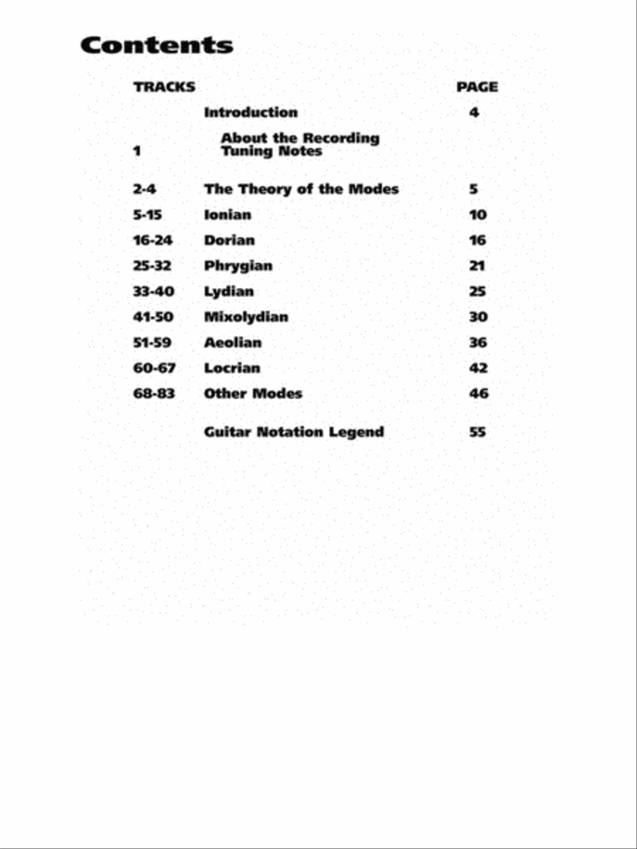 Modes for Guitar Guitar Tablature scores gallery preview page 2