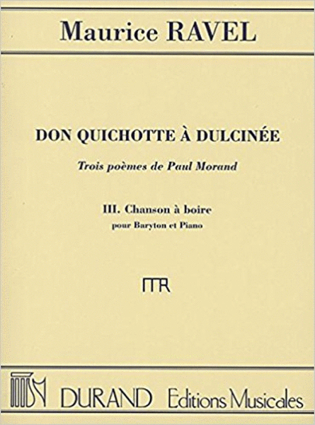 Don Quichotte a Dulcinee - Chanson a Boire