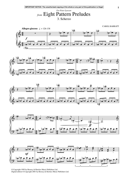 Eight Pattern Preludes, 3. Scherzo