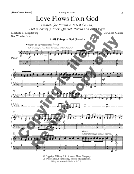 Love Flows from God (Piano/Vocal score)