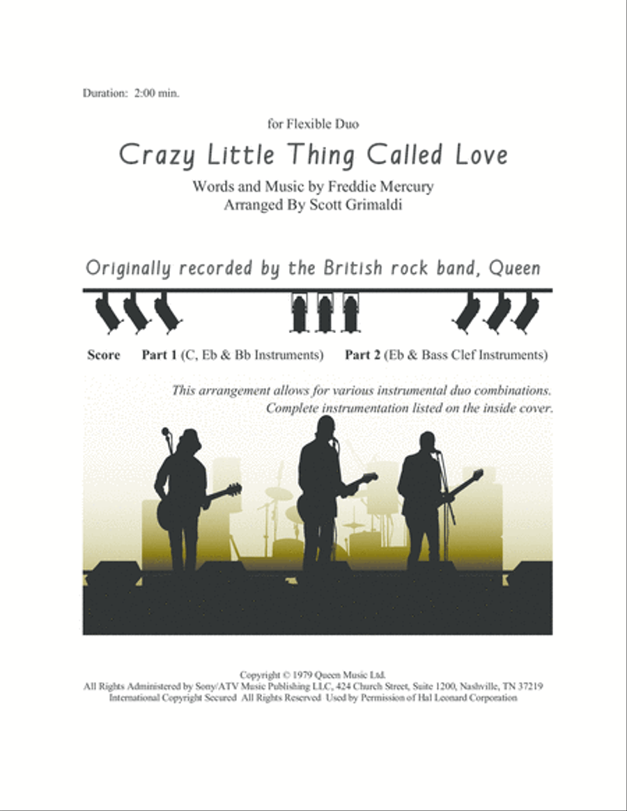 Crazy Little Thing Called Love Small Ensemble scores gallery preview page 1