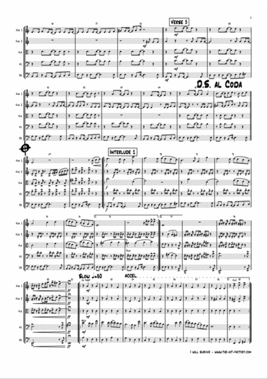 I Will Survive String Orchestra scores gallery preview page 4