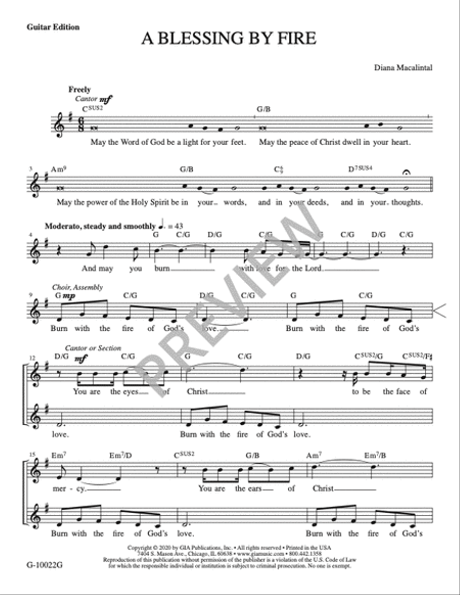 A Blessing by Fire - Guitar edition Guitar scores gallery preview page 2