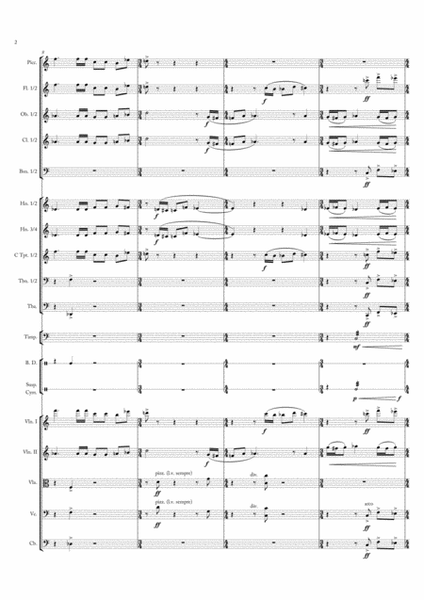 Carson Cooman: Fanfare for DGF, version for orchestra (score and parts)