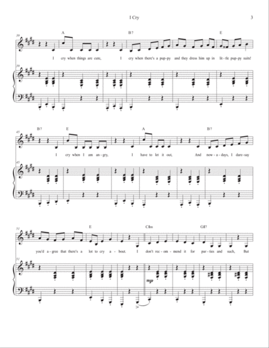 I Cry Soprano Voice scores gallery preview page 3
