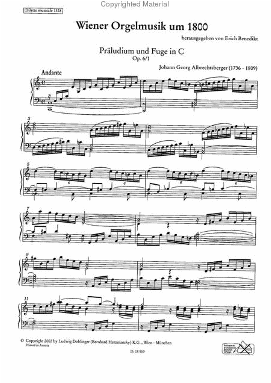 Wiener Orgelmusik um 1800 Organ scores gallery preview page 2