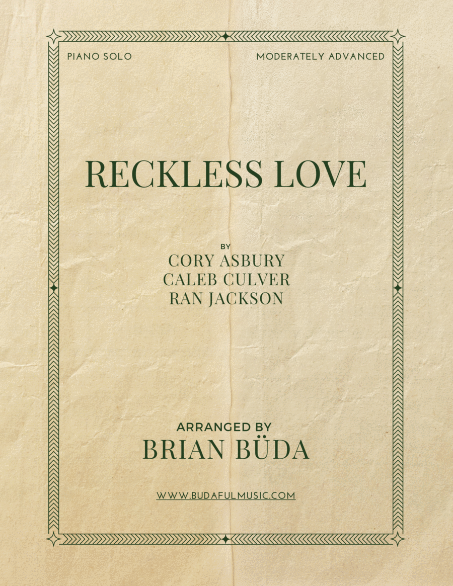 Reckless Love Piano Solo scores gallery preview page 1
