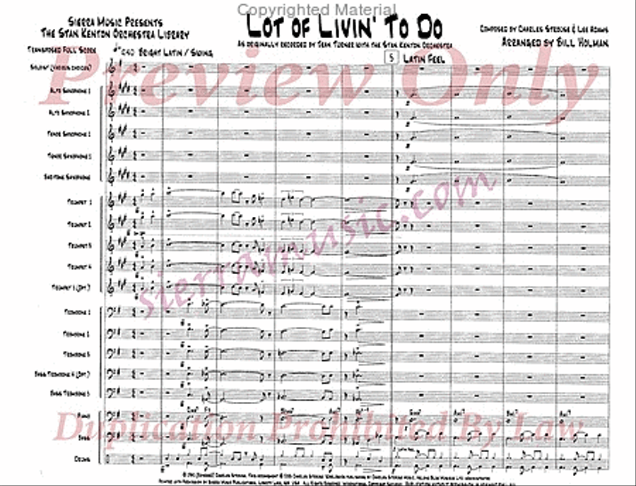 Lot Of Livin' To Do Jazz Ensemble scores gallery preview page 2