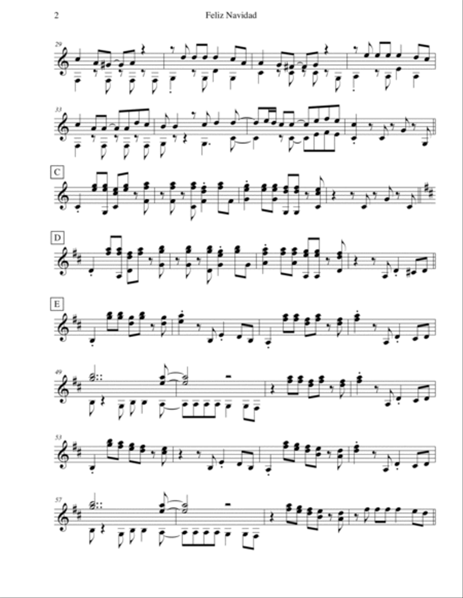 Feliz Navidad Feliz Navidad Marimba scores gallery preview page 2