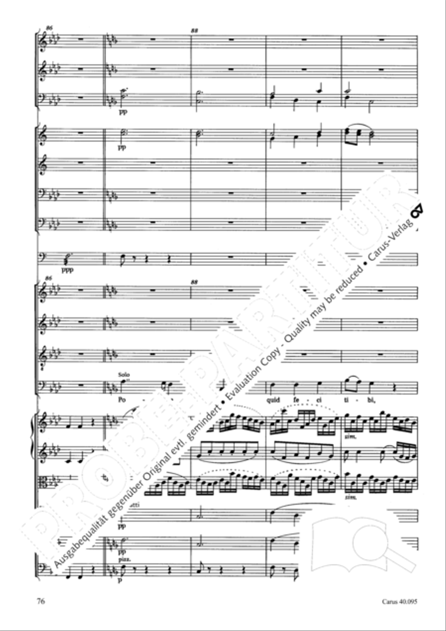 The Seven Words (Die Sieben Worte) 4-Part scores gallery preview page 91
