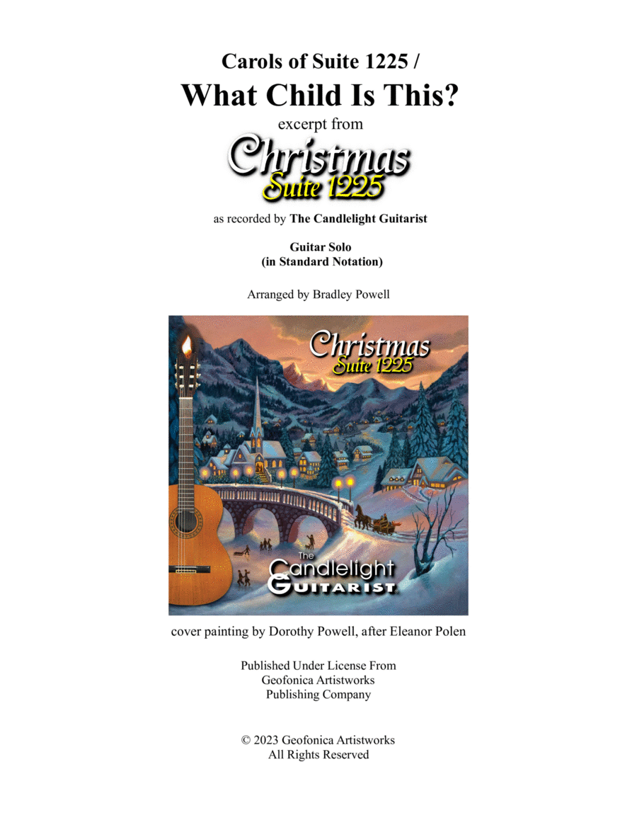 Carols of Suite 1225 / What Child Is This? Acoustic Guitar scores gallery preview page 1