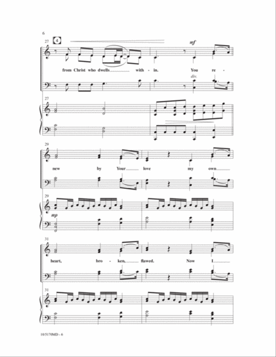 O for a Heart to Praise My God 4-Part scores gallery preview page 6