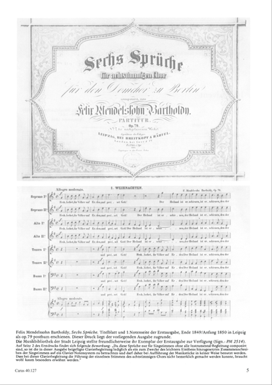 Sechs Spruche zum Kirchenjahr op. 79 Score scores gallery preview page 6