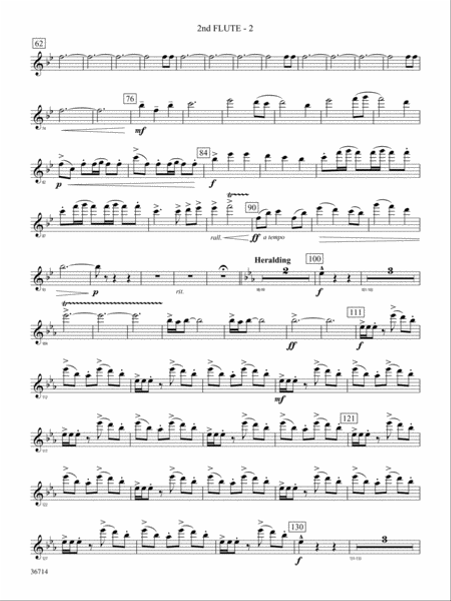 Proclamations: 2nd Flute Concert Band scores gallery preview page 2