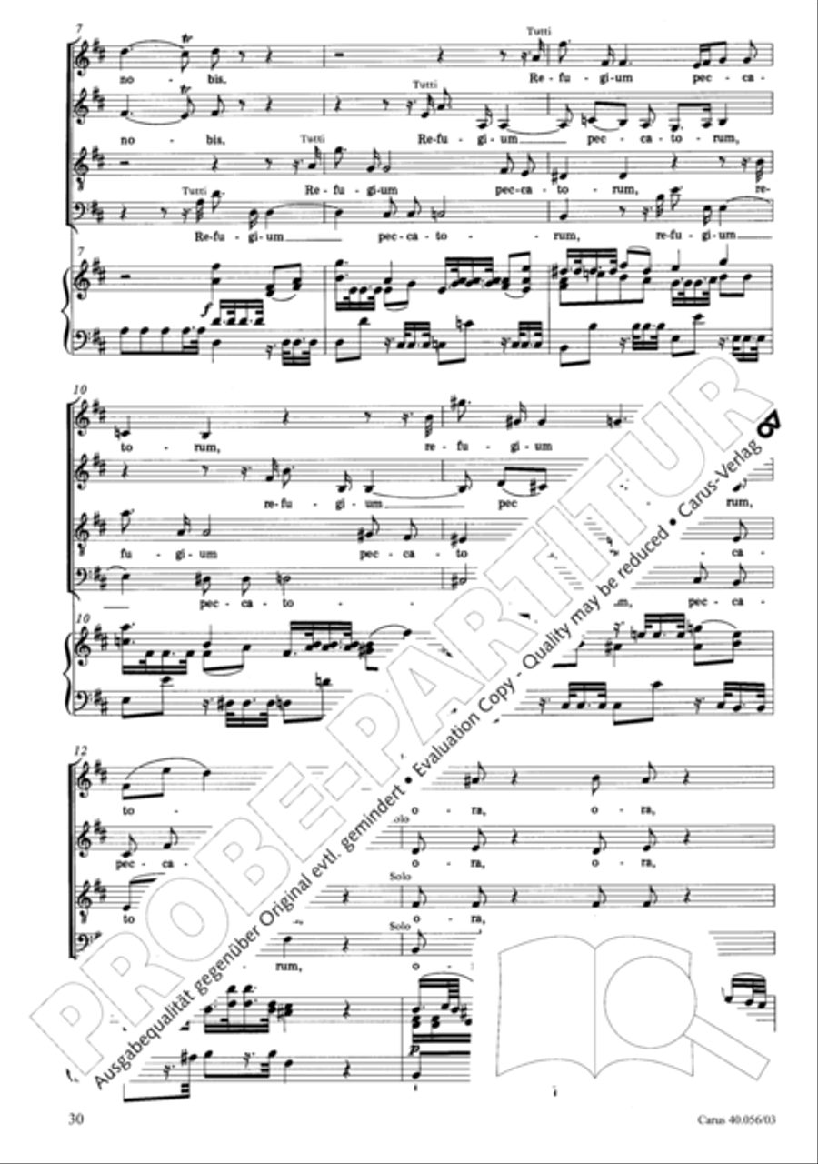 Litaniae Lauretanae B.M.V. in D 4-Part scores gallery preview page 31