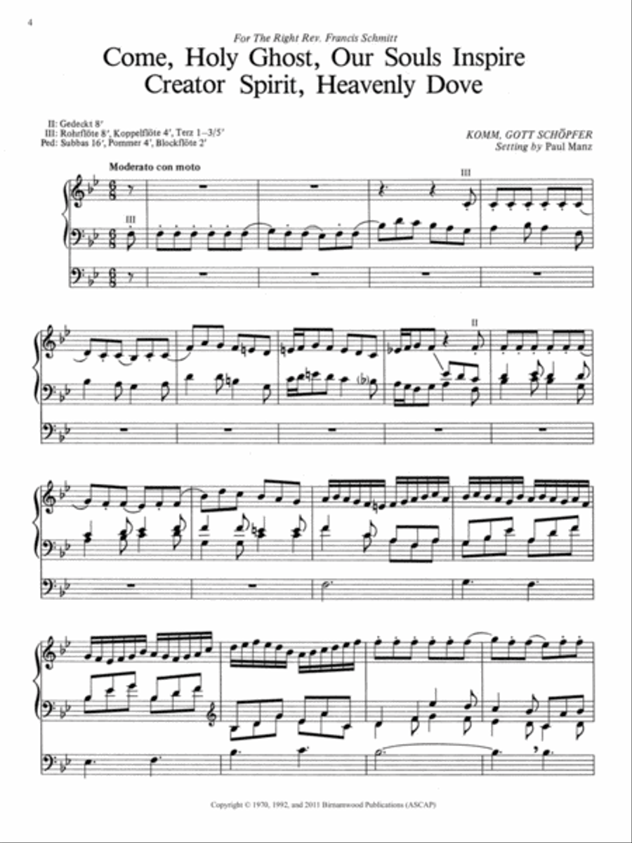 Ten Chorale Improvisations, Set 4 Organ scores gallery preview page 3