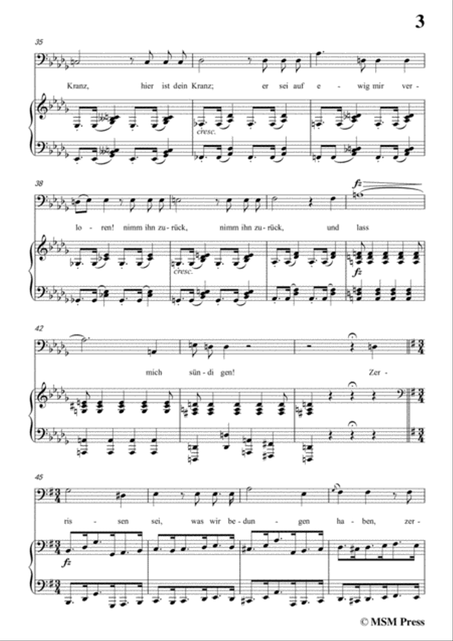 Schubert-Der Kampf,Op.110,in b flat minor,for Voice&Piano Voice scores gallery preview page 5