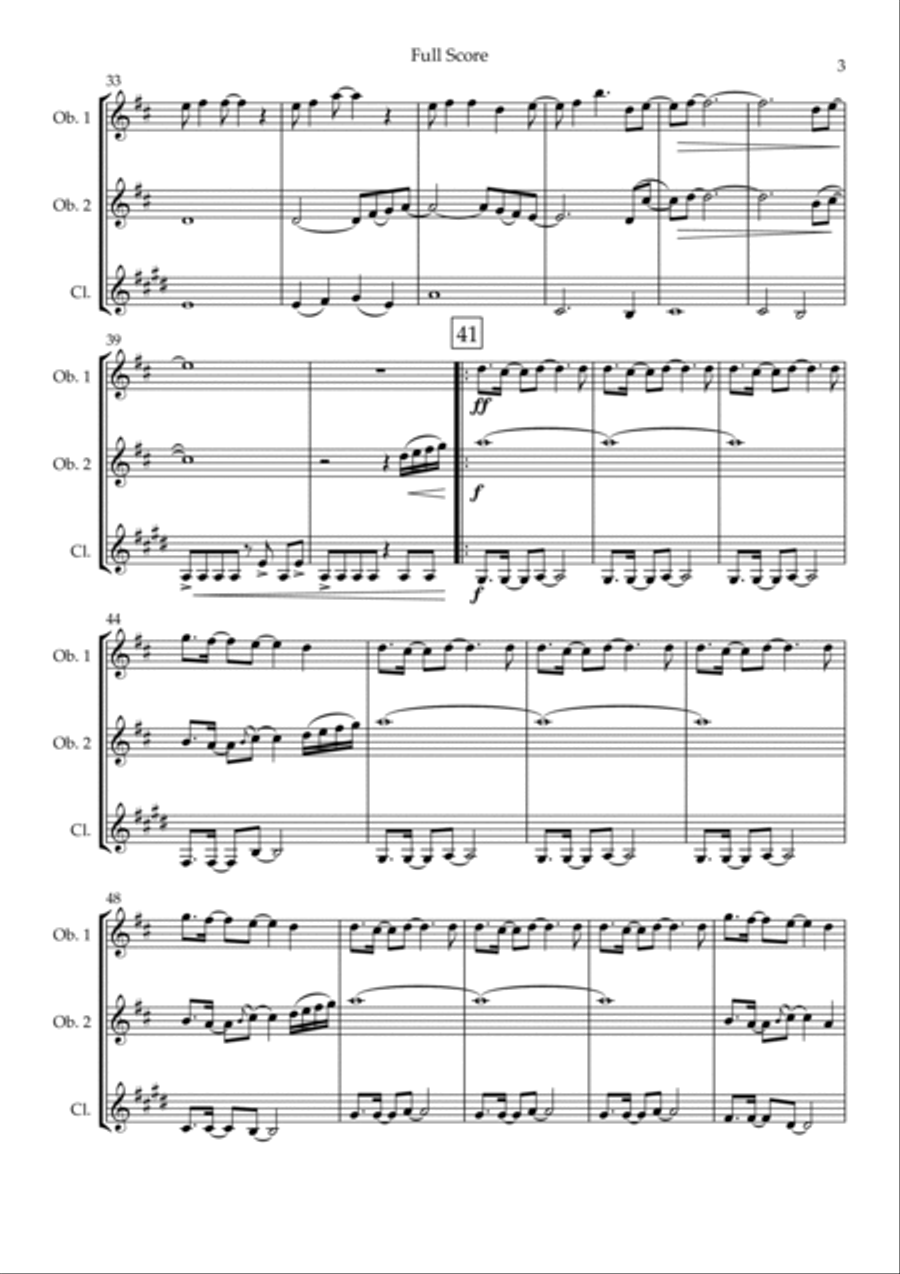 Without You Without You Woodwind Trio scores gallery preview page 3