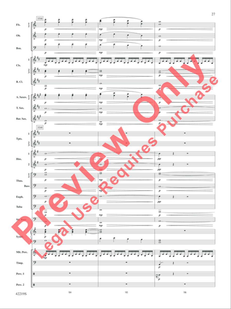 Man of Steel, Suite from Concert Band scores gallery preview page 28