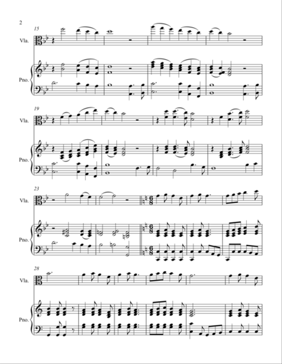 Rock of Ages and Love Lifted Me String Duet scores gallery preview page 2
