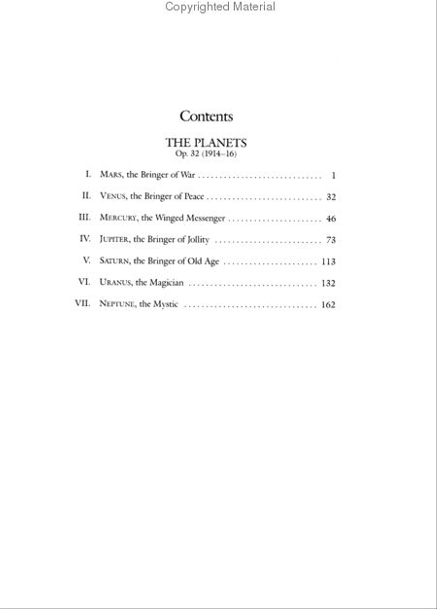 The Planets - Full Score SSA scores gallery preview page 2