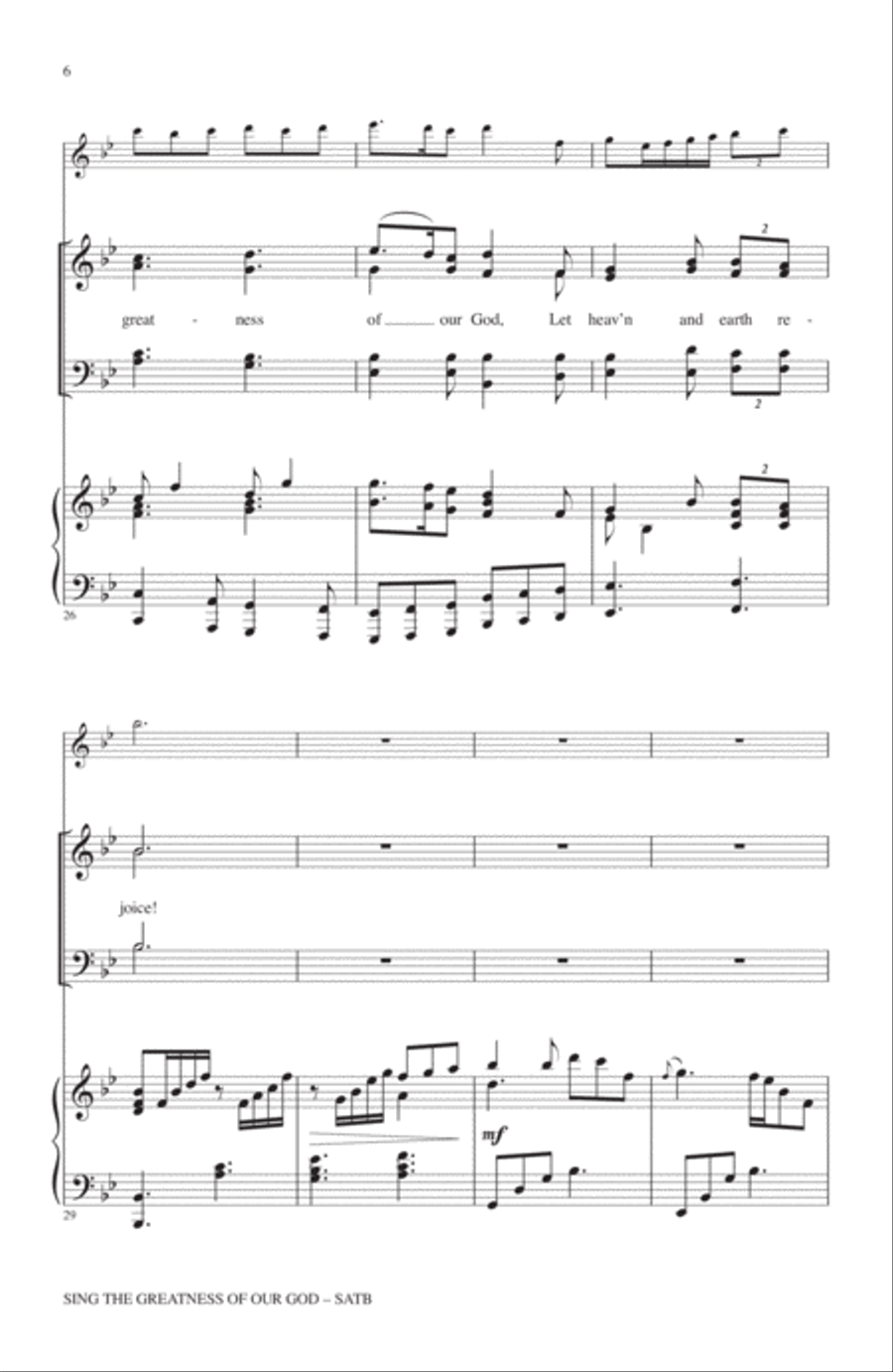 Sing The Greatness Of Our God 4-Part scores gallery preview page 5