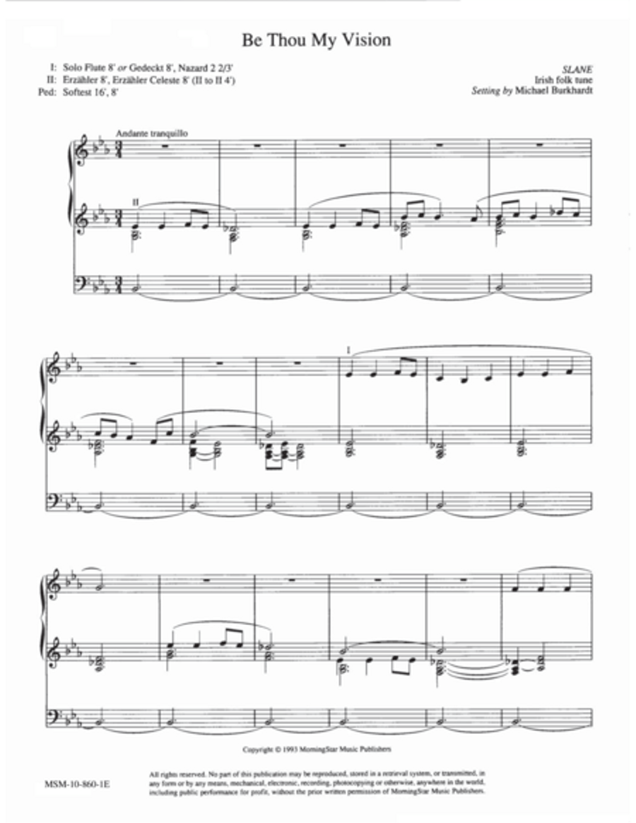 Be Thou My Vision Be Thou My Vision Organ scores gallery preview page 1