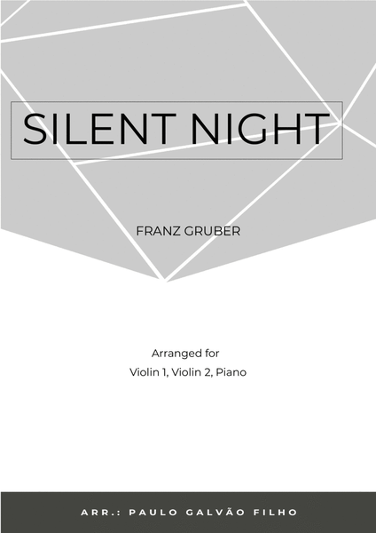 SILENT NIGHT - STRING PIANO TRIO (I VIOLIN, II VIOLIN & PIANO) image number null