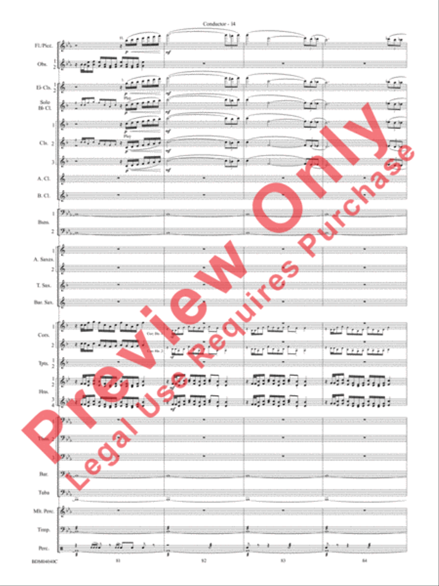 Overture 1812 Concert Band scores gallery preview page 15