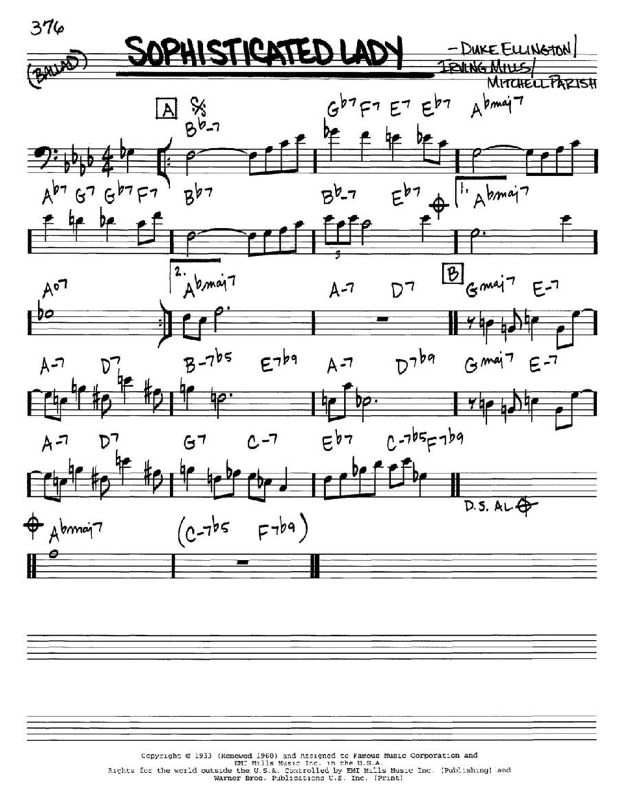 Sophisticated Lady Piano scores gallery preview page 1
