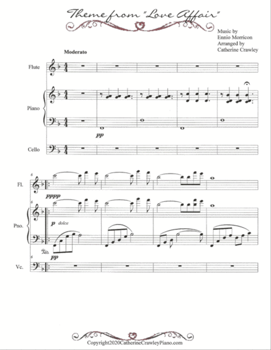 Love Affair (title Theme) Small Ensemble scores gallery preview page 1