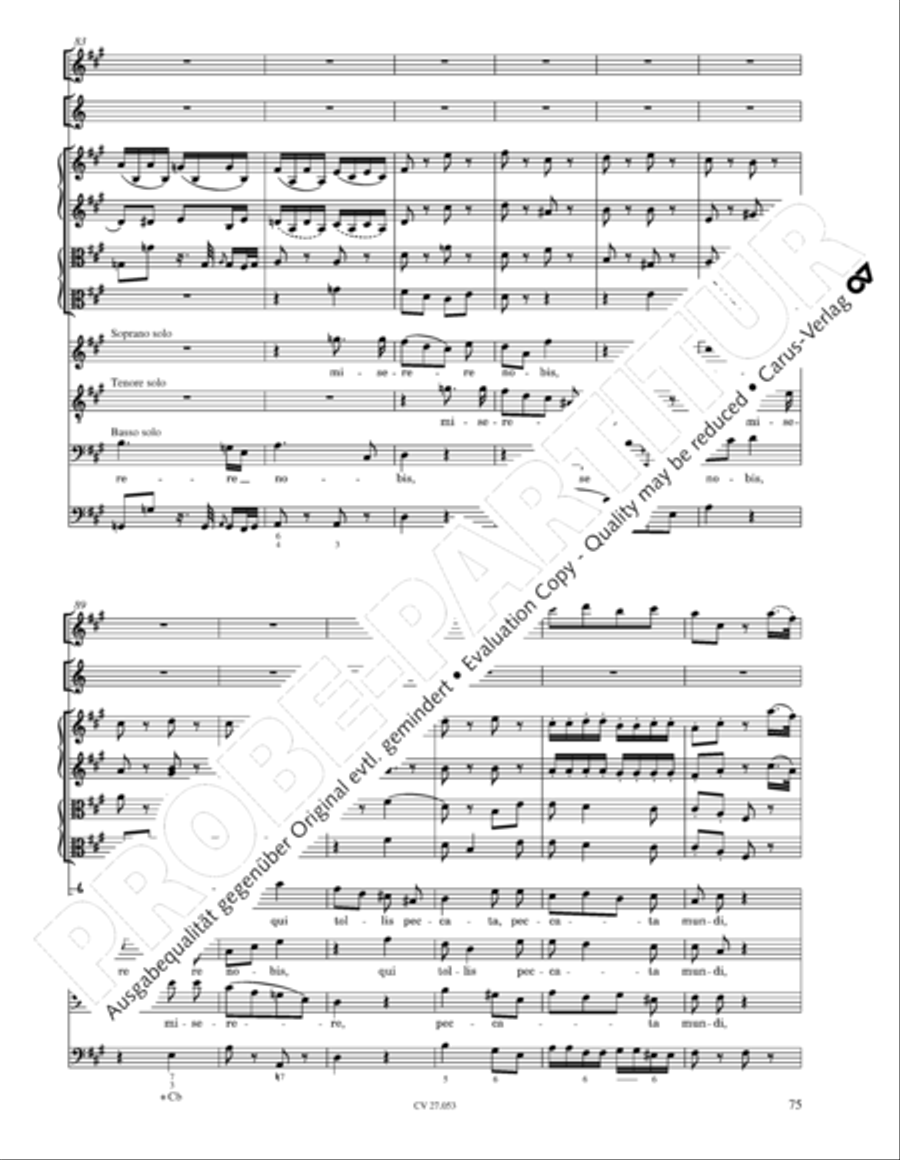 Creation Mass in A-major after Joseph Haydn (Schopfungsmesse in A nach Joseph Haydn) 4-Part scores gallery preview page 76