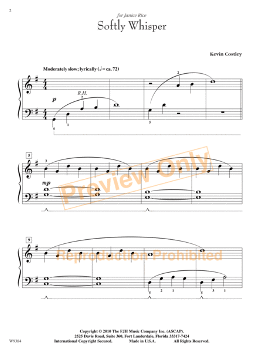 Softly Whisper Softly Whisper Easy Piano scores gallery preview page 3