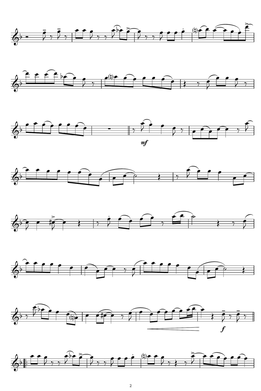 Physical Alto Saxophone scores gallery preview page 2