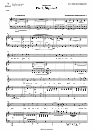 Pieta, Signore! [shortened version] (Original key. D minor)