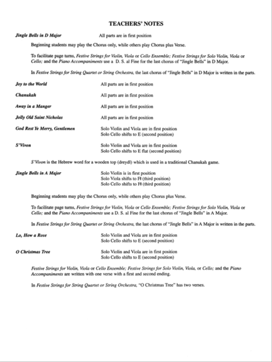 Festive Strings for Solo Instruments Violin Solo scores gallery preview page 4
