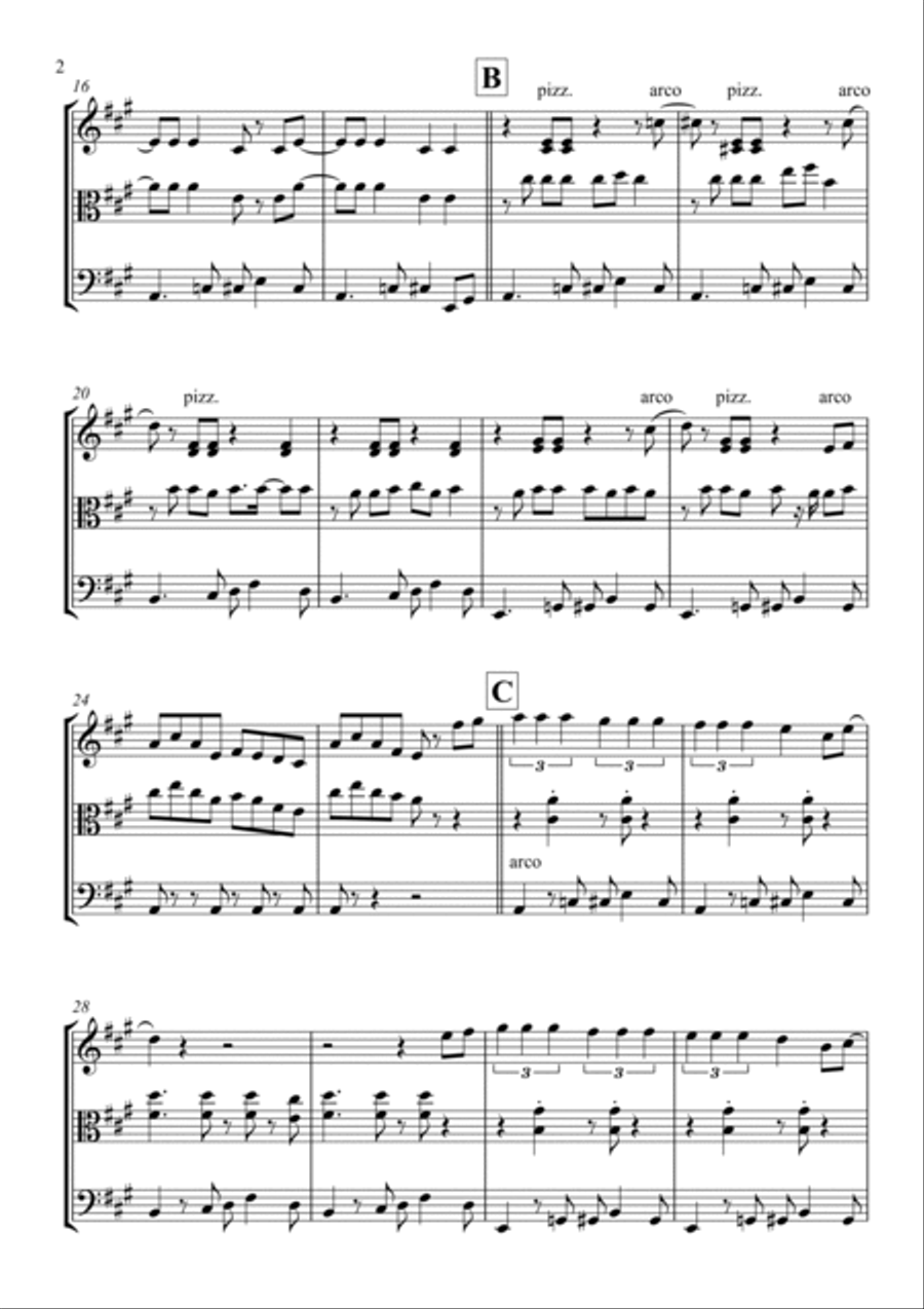 All About That Bass String Trio scores gallery preview page 2