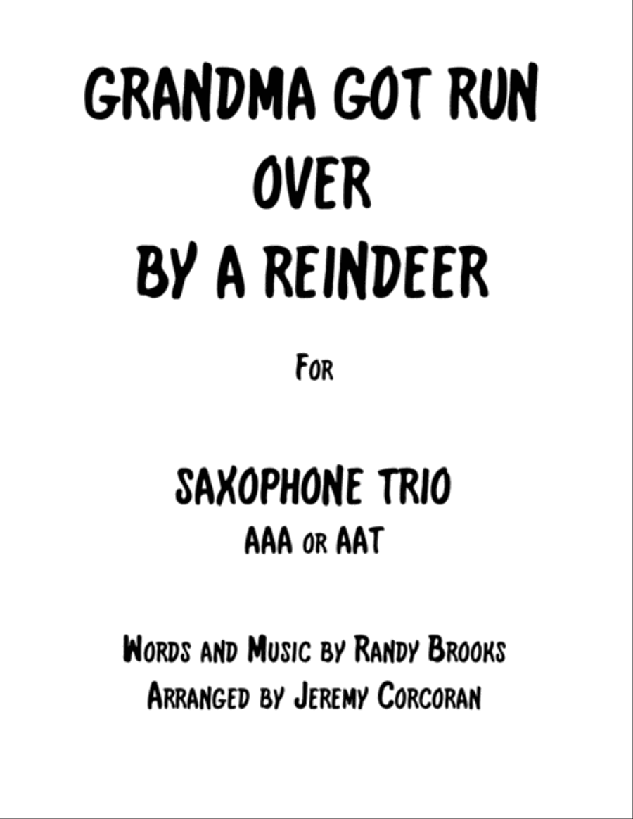 Grandma Got Run Over By A Reindeer Woodwind Trio scores gallery preview page 1