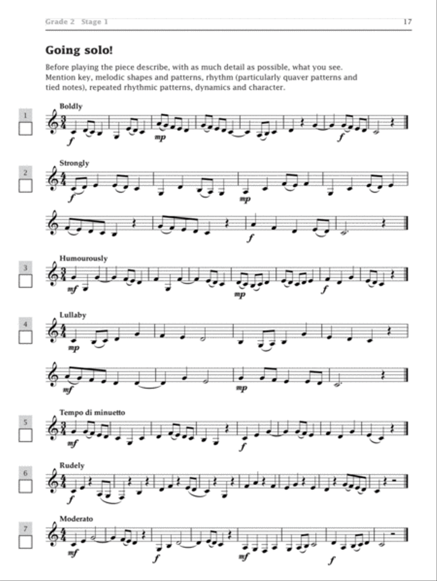 Improve Your Sight-reading! Clarinet, Grade 1-3 Clarinet scores gallery preview page 3