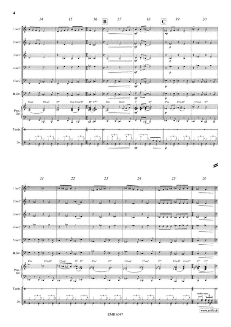 Ox And Donkey Blues Ox And Donkey Blues Concert Band scores gallery preview page 5