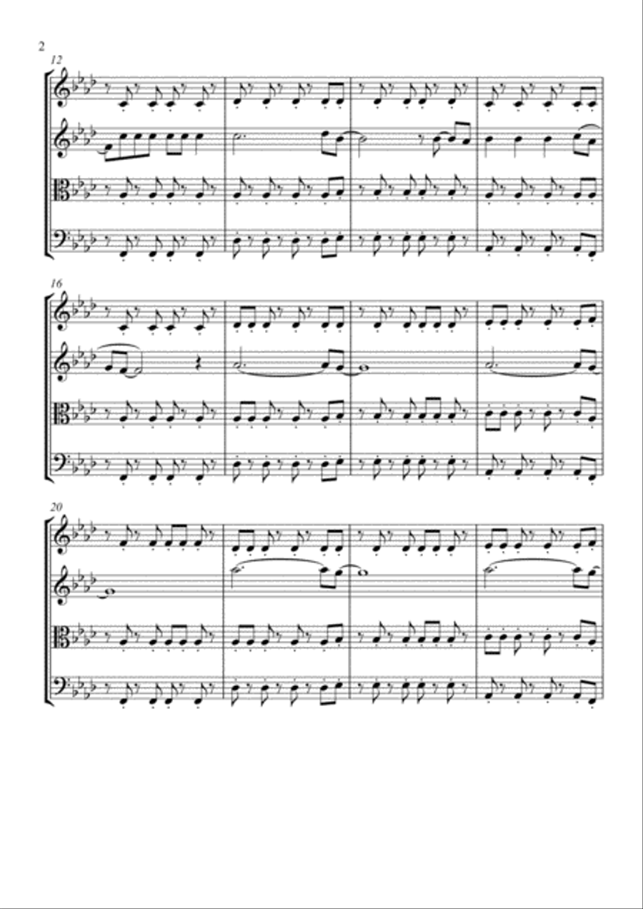 Viva La Vida Viva La Vida String Quartet scores gallery preview page 2