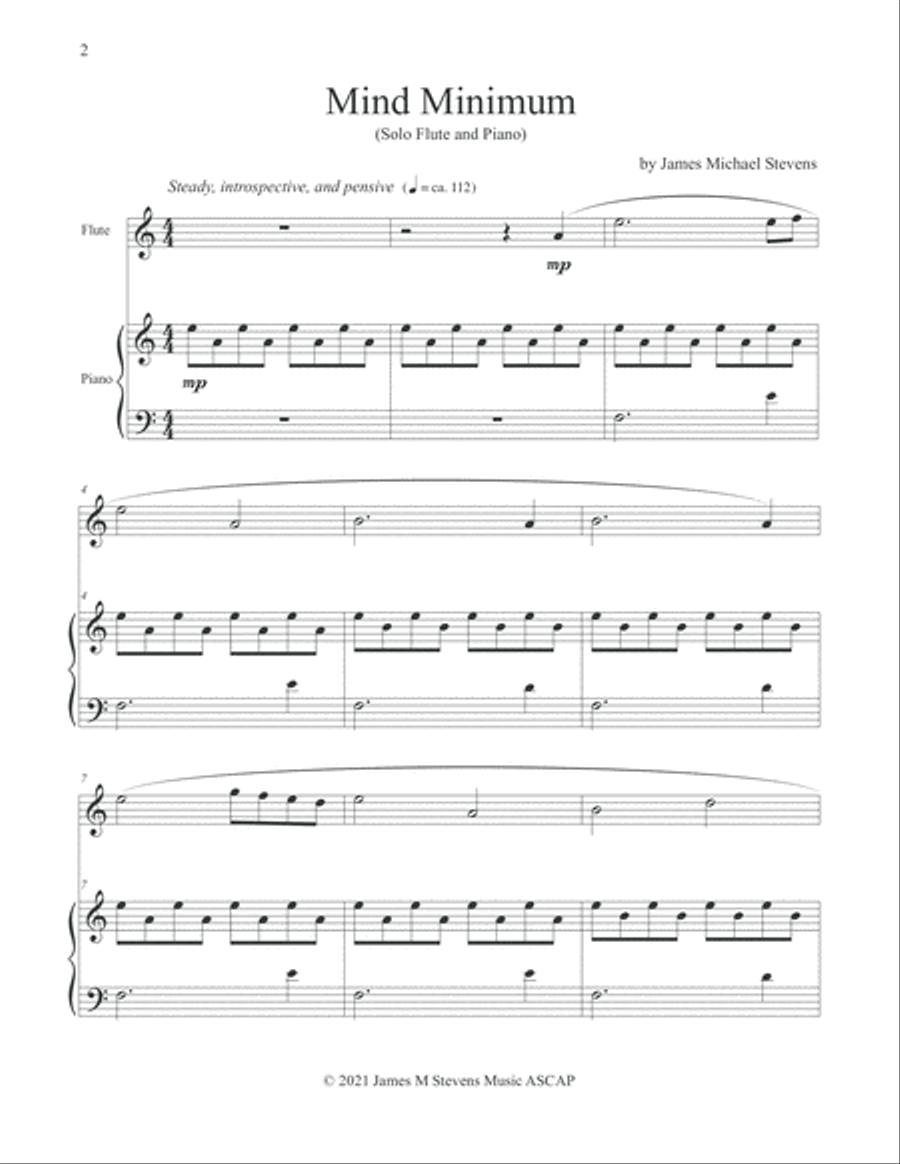 Mind Minimum - Flute & Piano Flute Solo scores gallery preview page 2