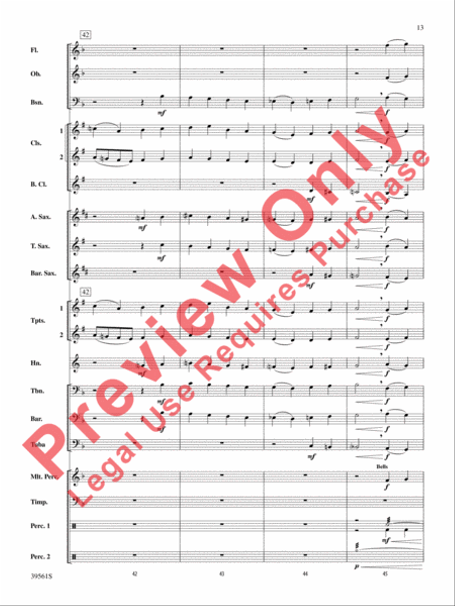 Tidings of Comfort and Joy! Concert Band scores gallery preview page 13