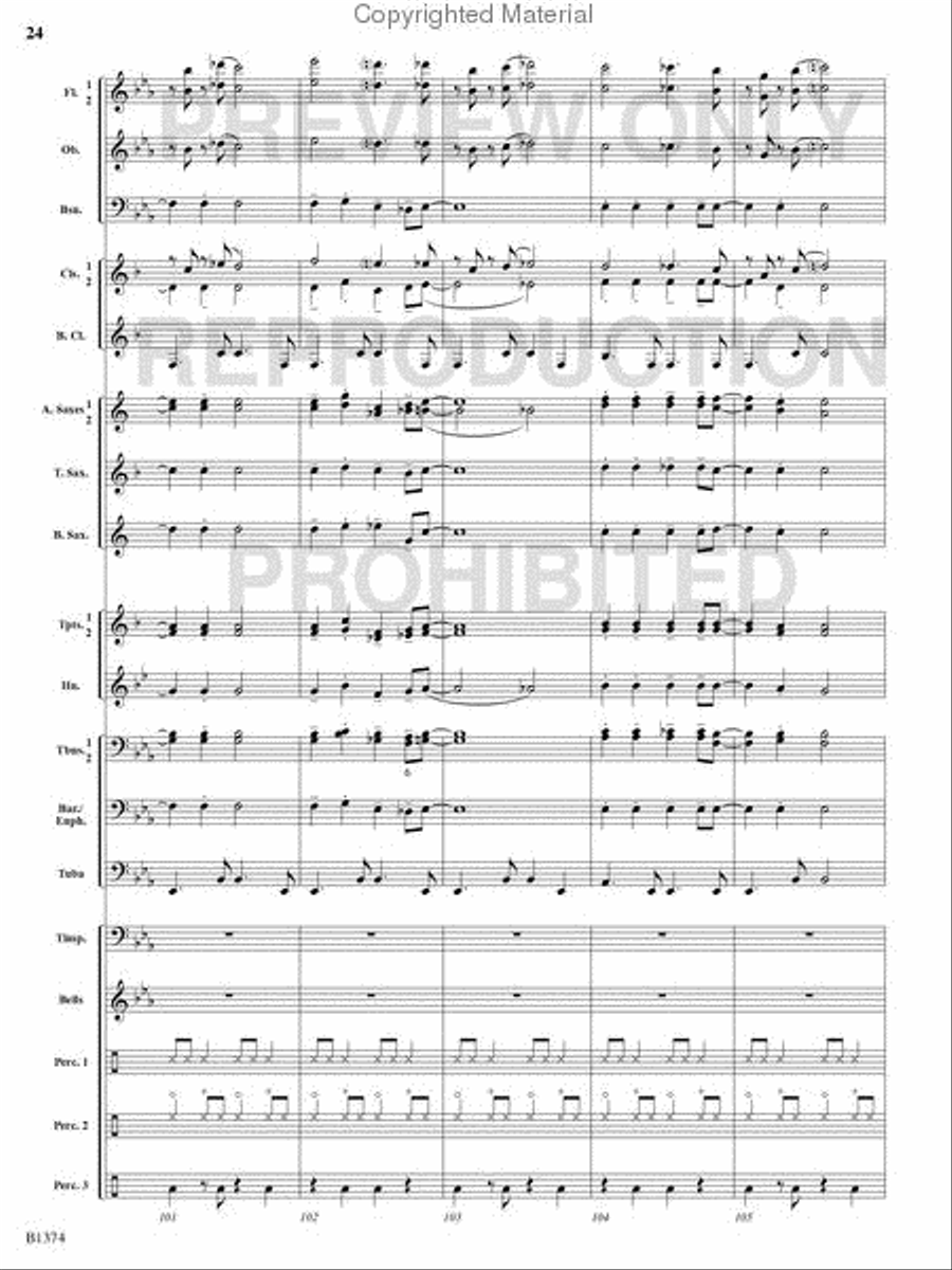 A Stowaway on Santa's Sleigh Concert Band scores gallery preview page 23
