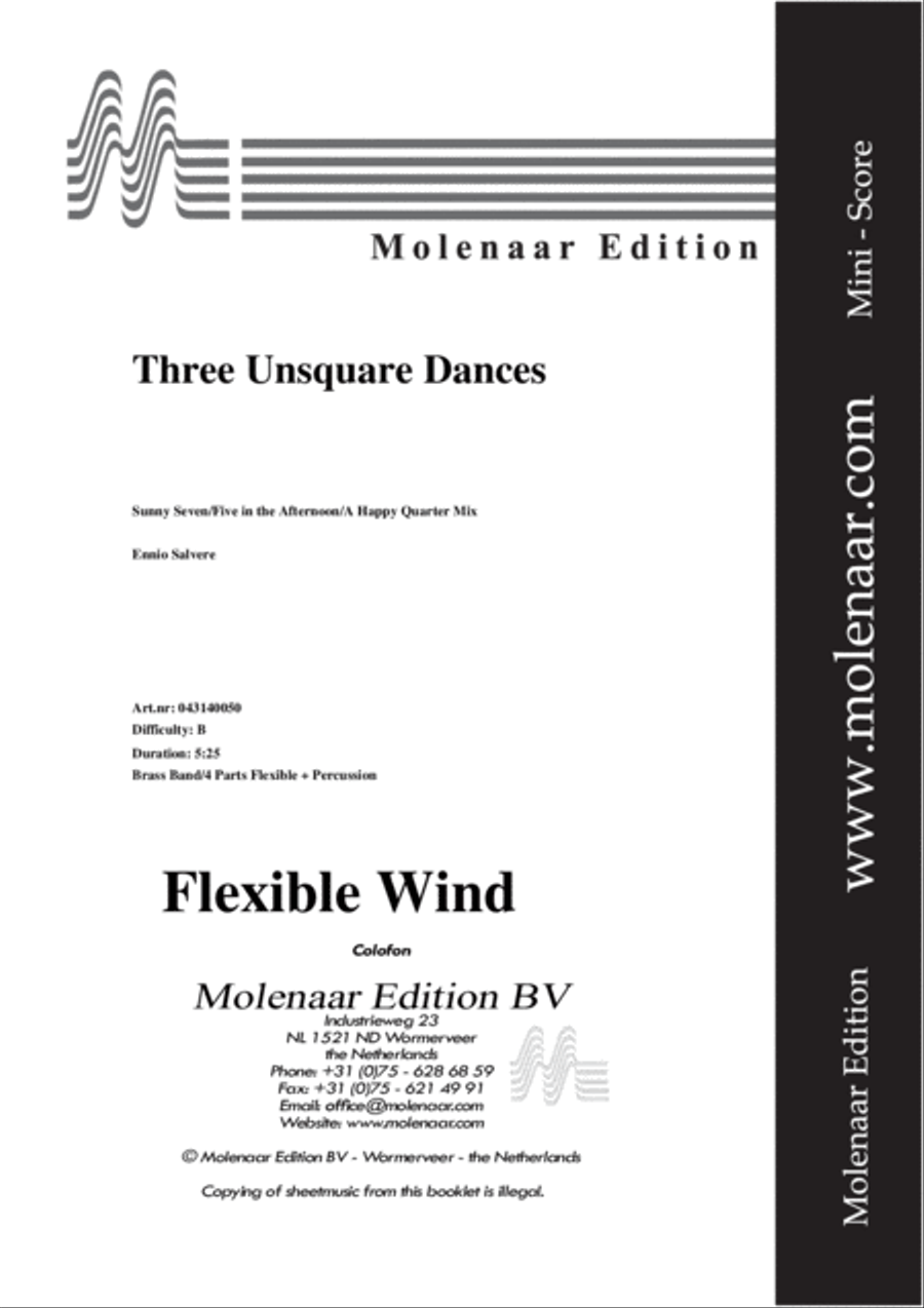 Three Unsquare Dances Brass Band scores gallery preview page 2