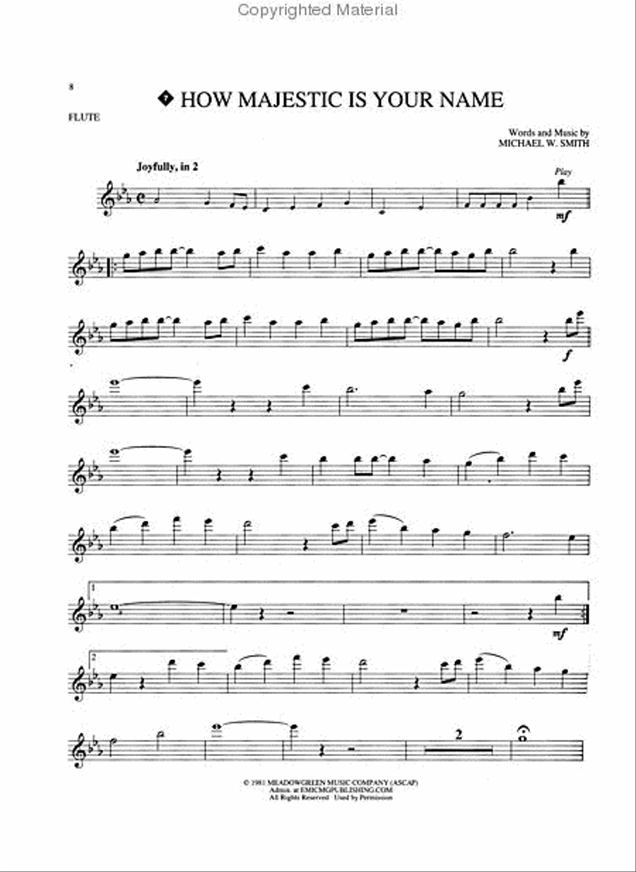 Worship Favorites Worship Favorites Flute Solo scores gallery preview page 3