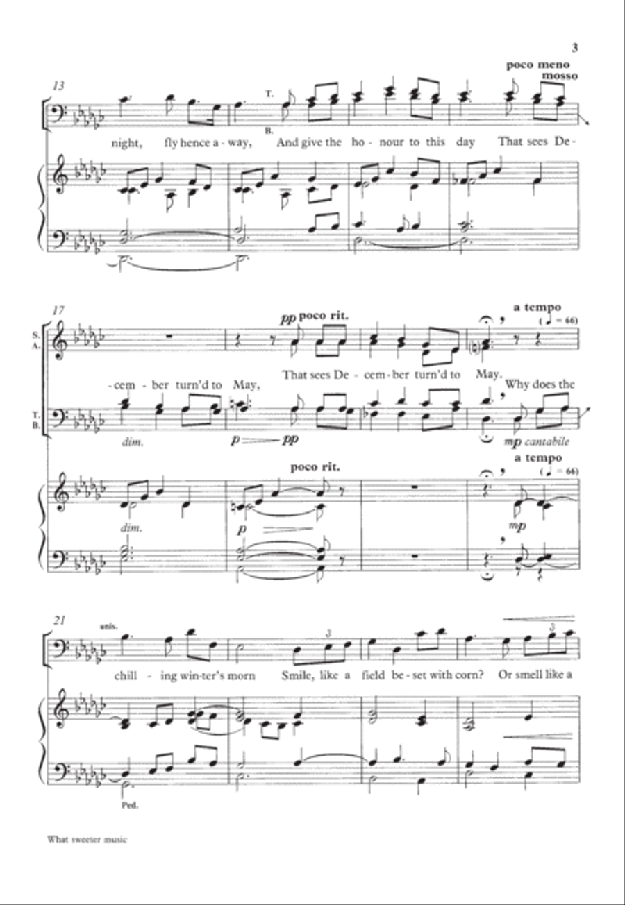 What sweeter music What sweeter music 4-Part scores gallery preview page 3